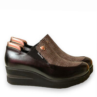 MarcoMoreo Black/Gold Slip-on wedge
