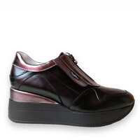 MarcoMoreo Black/Bronze front Zip Wedge