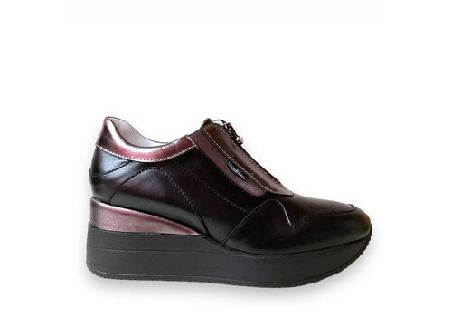 MarcoMoreo MarcoMoreo Black/Bronze front Zip Wedge