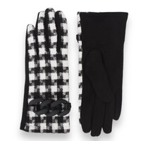 Pia Rossini FIONA Blk/Wht Gloves