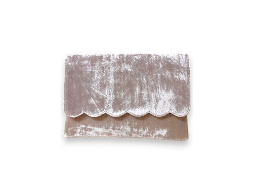 Marian Marian 801 Taupe Velvet Clutch Bag