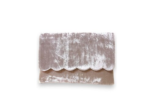 Marian Marian 801 Taupe Velvet Clutch Bag