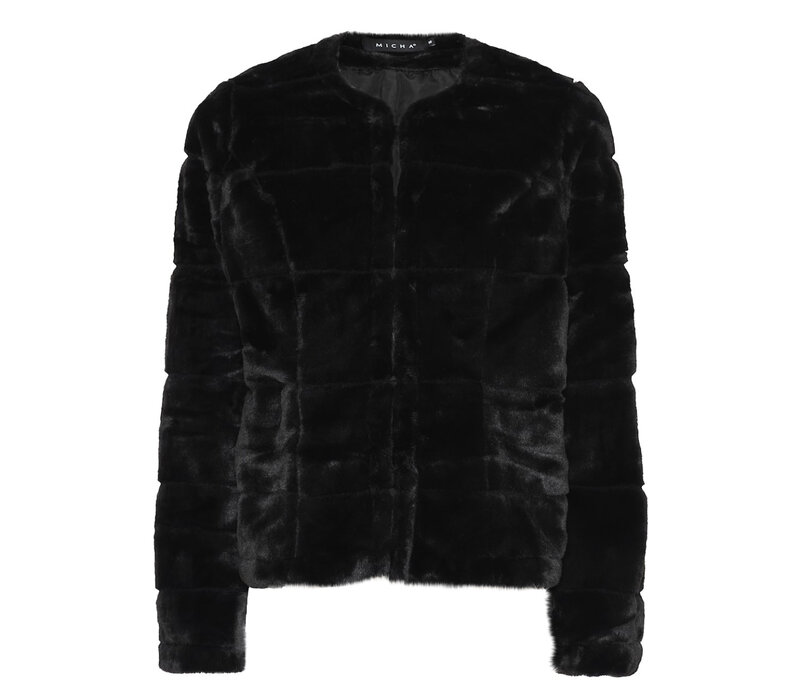 Micha 139 279 Black Faux Fur Jacket