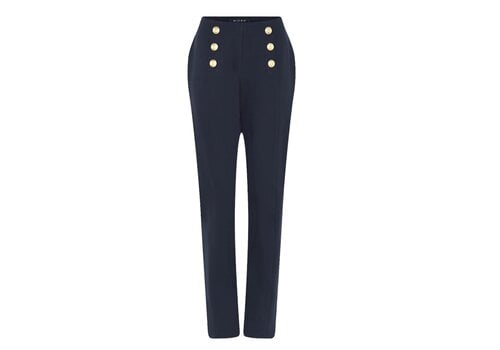 Micha 120 830 Navy stretch Pants w/Button Detail