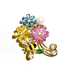 Peach Accessories Peach 1536 Crystals flowers and bee brooch in Multicolours