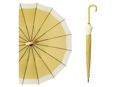 Umbrellas Peach 3468 Mustard/Cream Umbrella