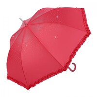 Peach TW09 Duck Red diamante frilly umbrella
