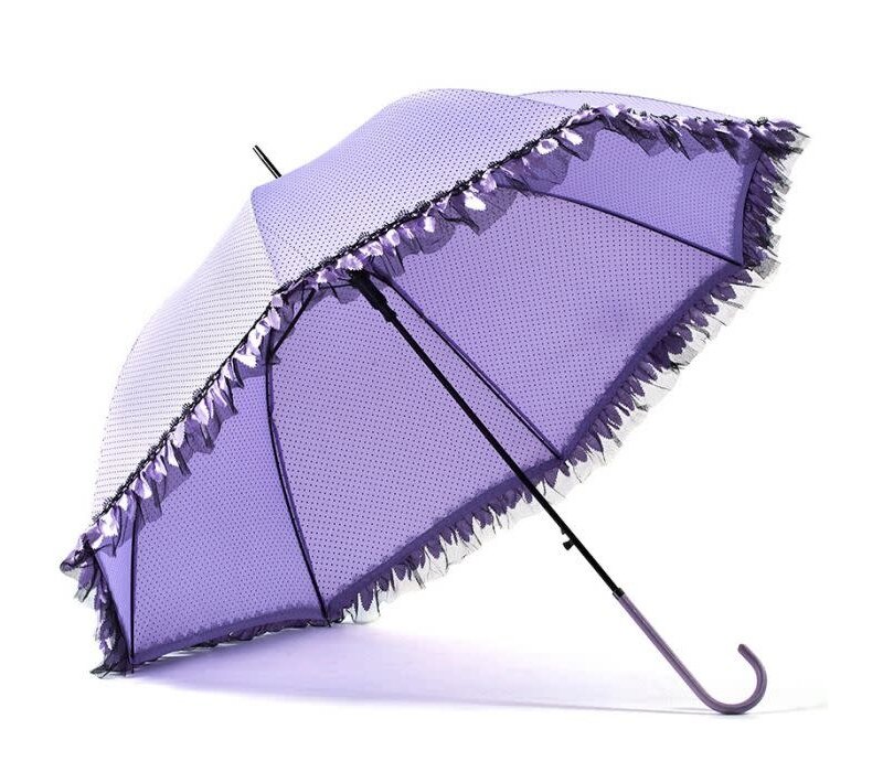 Peach TW12 Purple/Blk Lace Umbrella