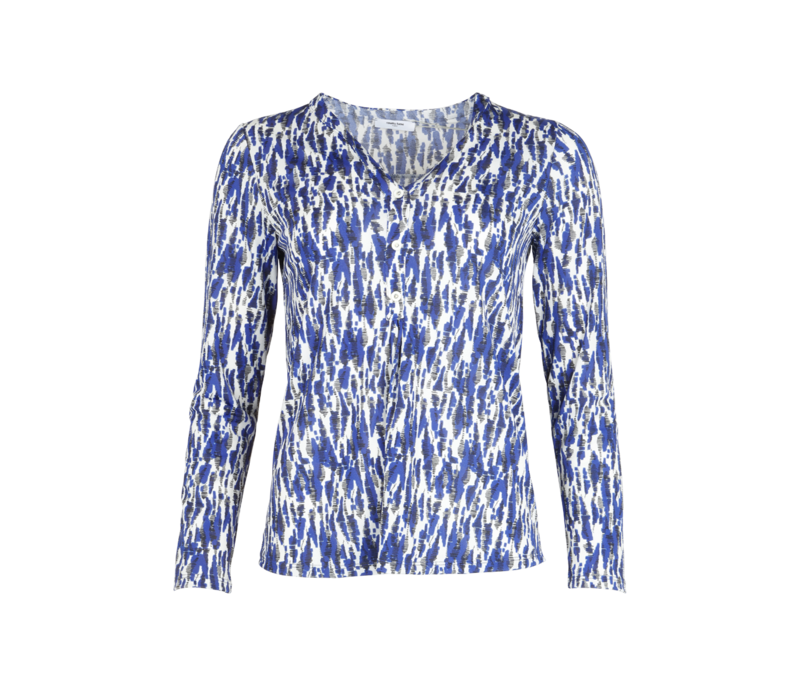 Diane Laury 2TS206 Blue Stretchy Top