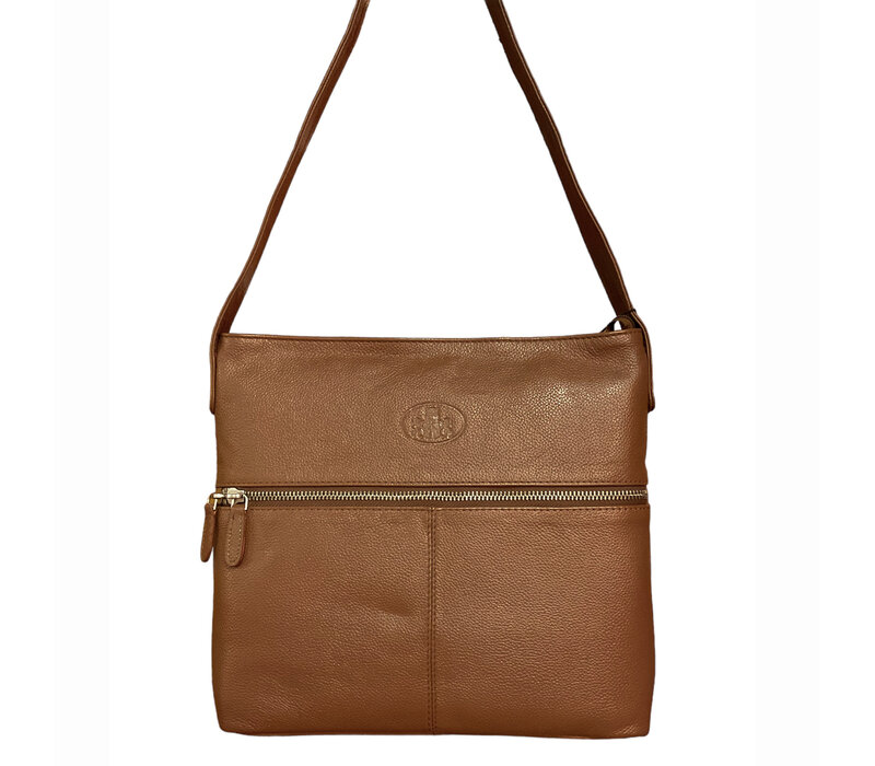 Rowallan 2652 Tan Twin Zip Shoulder Bag