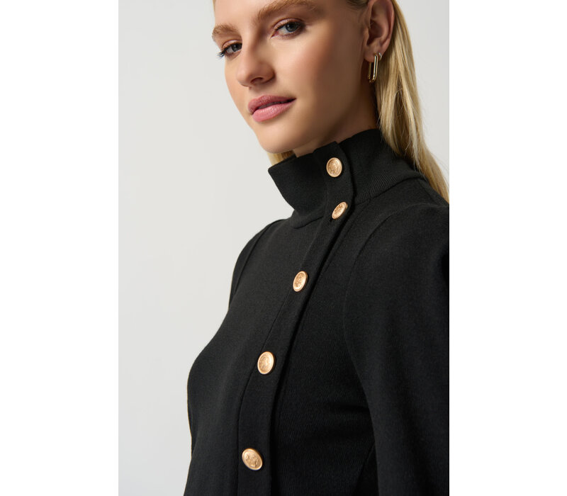 Joseph Ribkoff Fitted Sweater w/buttoned Detail