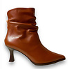 Lodi “JALIS” Tan Leather back zip Boots