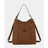 Binnari 19931 Tan Suede Shoulder Bag