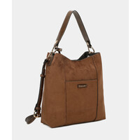 Binnari 19931 Tan Suede Shoulder Bag