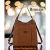 BINNARI BAGS Binnari 19931 Tan Suede Shoulder Bag
