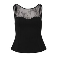 SALSA Corset Lace Top in Black