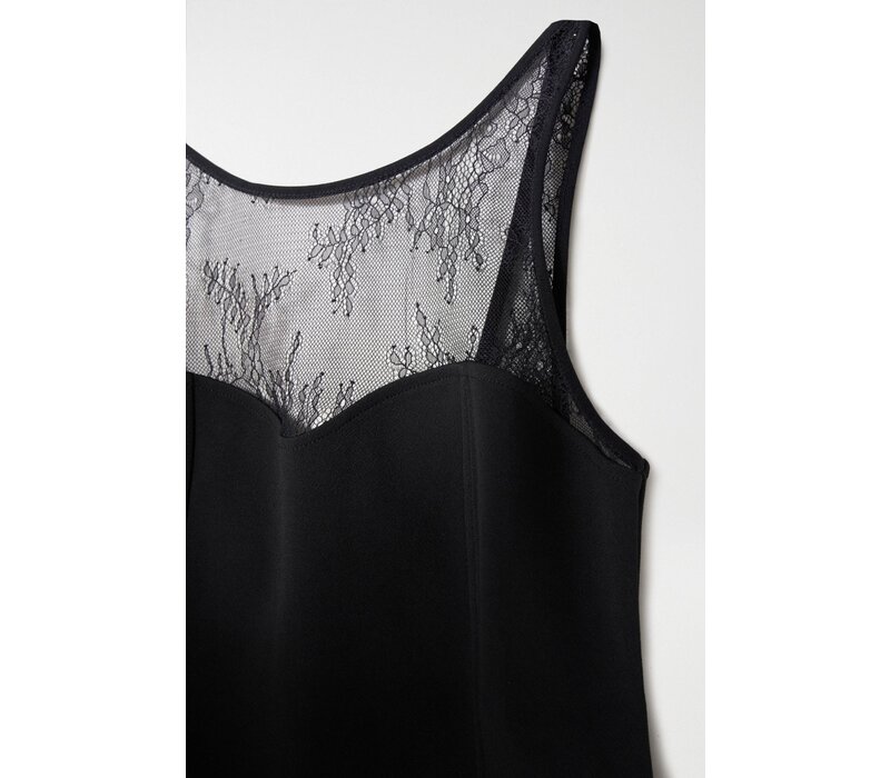 SALSA Corset Lace Top in Black