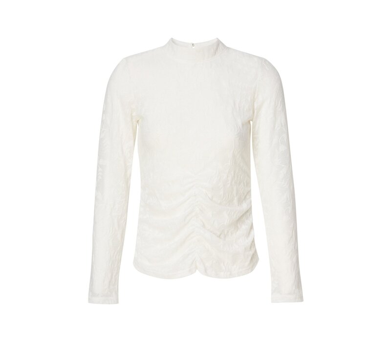 SALSA Long Sleeve Lace Top in Pearl