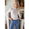 SALSA SALSA Long Sleeve Lace Top in Pearl