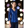Joseph Ribkoff Sequinned Bell sleeve Top