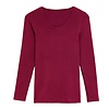 Ysabel Mora Ysabel Mora 70002 Fleece Lined Top in Plum