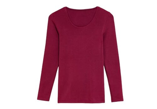 Ysabel Mora Ysabel Mora 70002 Fleece Lined Top in Plum