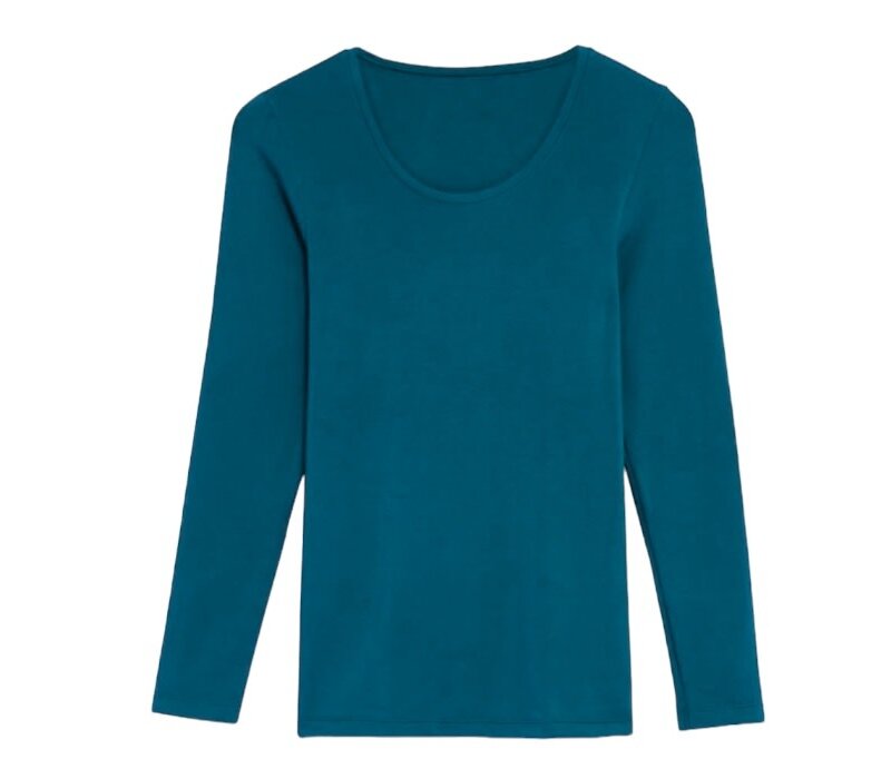 Ysabel Mora 70002 Fleece Lined Top in Teal