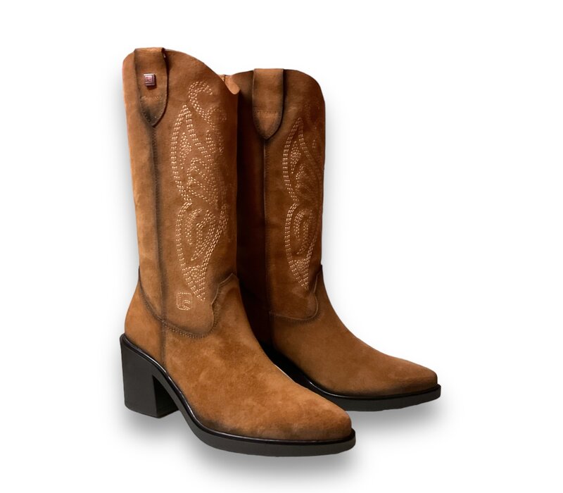 Jose Saenz 6517 Tan Suede Cowboy Boots