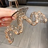 Peach Accessories SS37 Large Crystal hair claw in Champagne