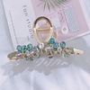 Peach Accessories SS35 Crystals beads hair claw in Green