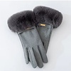 Peach Accessories HA290 faux fur cosy lined gloves in Grey