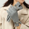 HA291 Chain details classy gloves in Grey