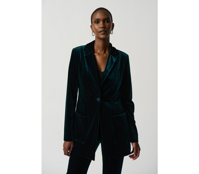 Joseph Ribkoff 234288 Bottle Green Velvet Blazer