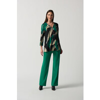 Joseph Ribkoff 233178 Abstract Print Fit-and-Flare Tunic