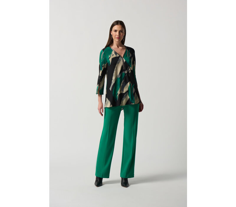 Joseph Ribkoff 233178 Abstract Print Fit-and-Flare Tunic