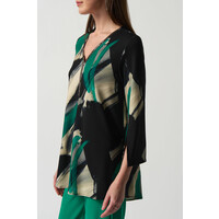 Joseph Ribkoff 233178 Abstract Print Fit-and-Flare Tunic