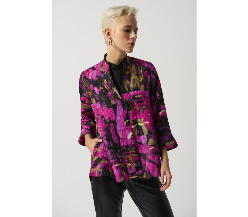 Joseph Ribkoff 233192 Abstract Print Trapeze Jacket