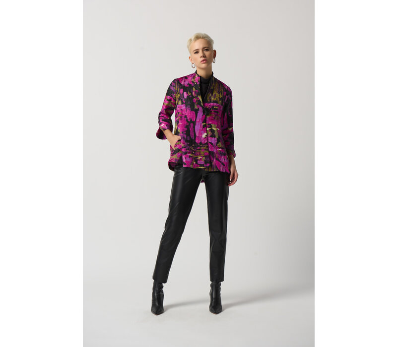 Joseph Ribkoff 233192 Abstract Print Trapeze Jacket