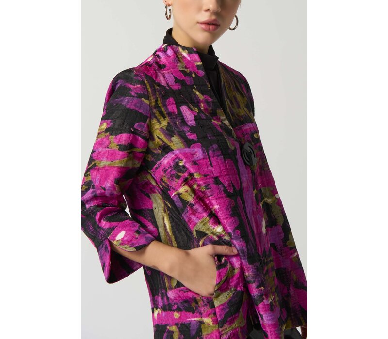 Joseph Ribkoff 233192 Abstract Print Trapeze Jacket
