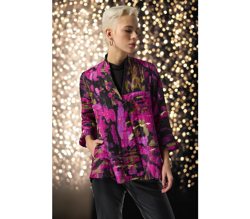 Joseph Ribkoff 233192 Abstract Print Trapeze Jacket