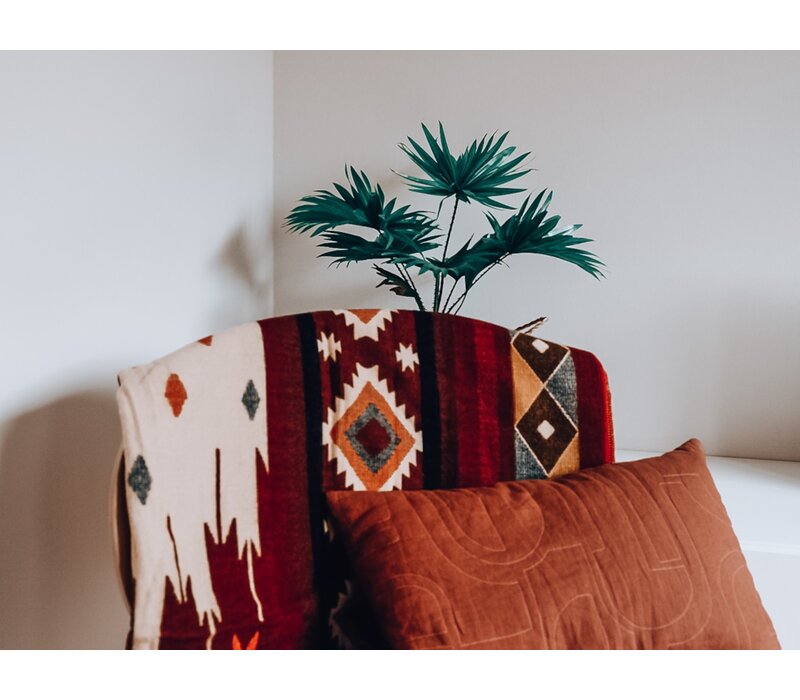 Quilotoa Red multi Native Alpaca Blanket