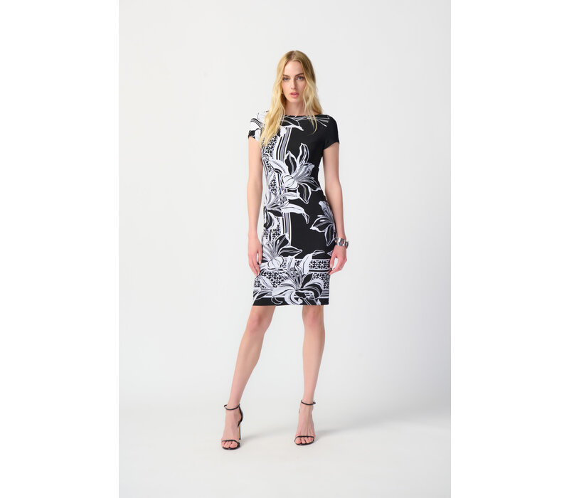 Joseph Ribkoff 241284 Floral Print Silky Dress