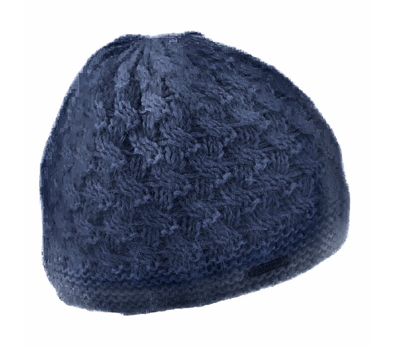 Seeberger 019286 Navy Angora Beanie
