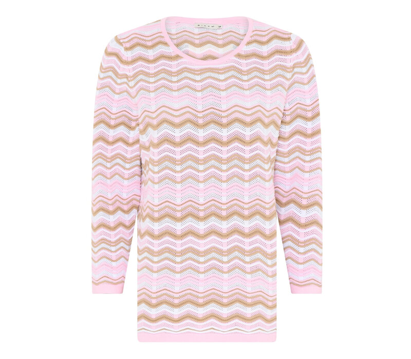 Micha 171 156 White/Pink/Beige 3/4 Sleeve