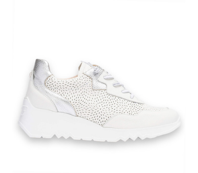 Wonders E-6740 White Wedge Sneaker