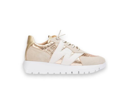 Wonders Wonders E-6741 Beige/Gold Met Sneaker