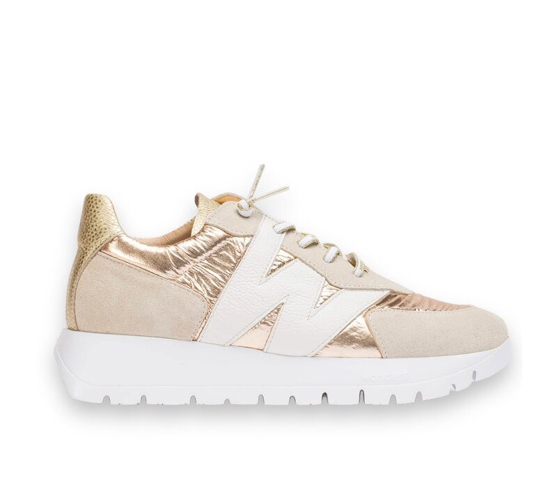 Wonders E-6741 Beige/Gold Met Sneaker