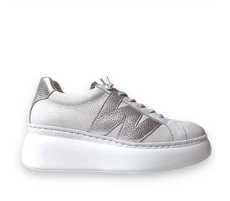 Wonders A-2650 White/Silver Sneakers