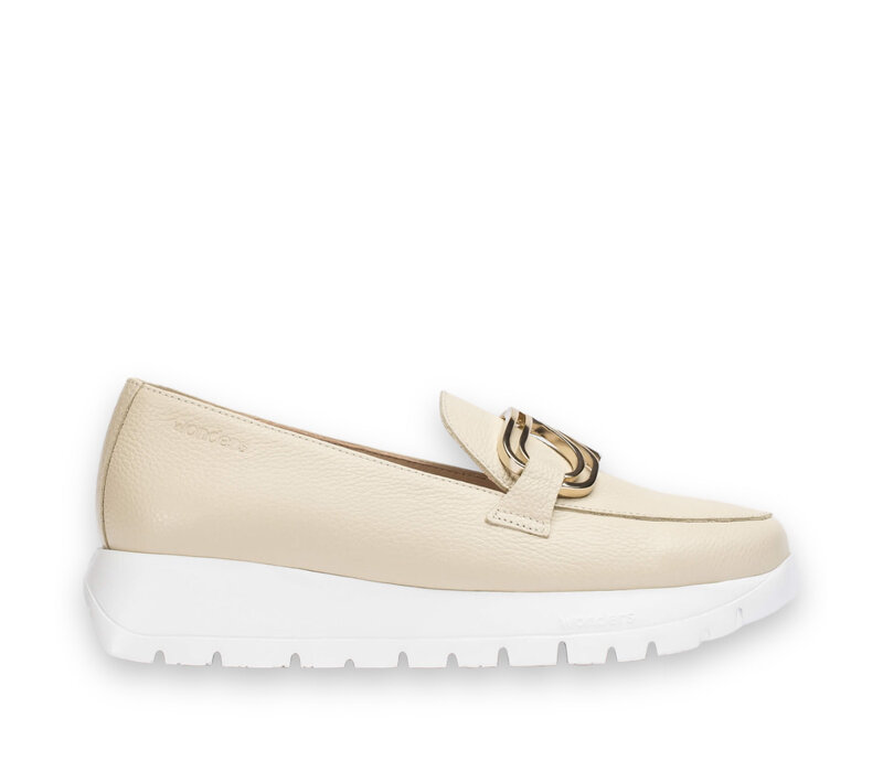 Wonders A-2462 Cream Slip-On