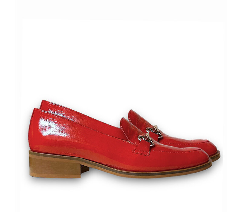 Wonders C-7401 Orangie Red Leather Loafer